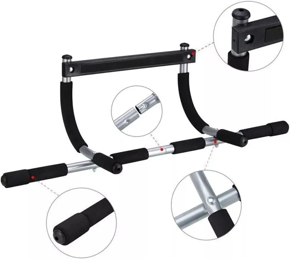 SPORTIC Upgraded Doorway Pull-Up Bar - 330 lbs Max Capacity, Portable Upper Body Strength Training Fitness Bar Doorway Exercise Equipment Doorway Exercise Equipment Doorway Exercise Equipment, Doorway Exercise Equipment,Door Frame Pull Up Bar,