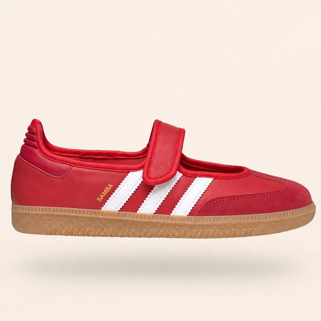 Adidas Samba Jane Red Scarlet White Gum Women's Fashion Sneaker New