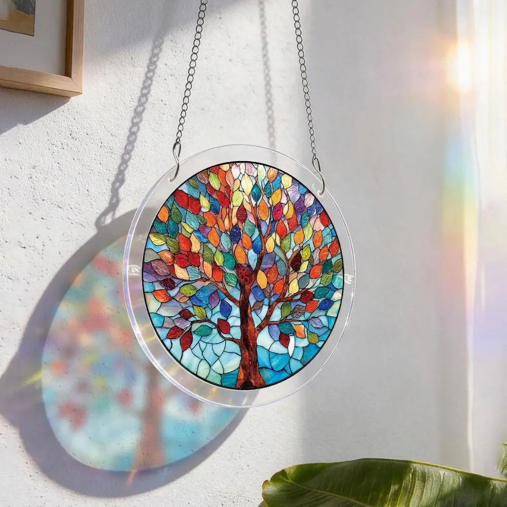 Life Tree Sun Catcher Window Hanging, Acrylic Puzzle, Shade Protector, Window and Garden Decor, Unique Gift for Mom, Women, Wife, Sister, Aunt, Friend
