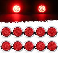 10Pcs 4 Inch 24LED Plastic Chrome Bezel 