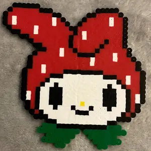 Strawbery Perler Bead Art | Wall Art | DIY Fuse Bead Designs | Cute Deco