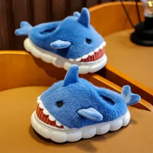 Shark Stuffed Animal Plush Slippers, Cute Memory Foam Slippers for Women & Boys , Bringing Comfort and Fun to Your Feet!