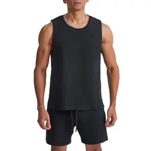 Ouber Men's Athletic Waffle Tank Top – Sleeveless Cotton Gym Shirt for Workout & Running