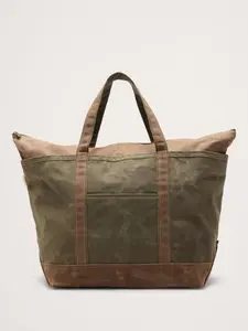 Waxed Canvas Tote by CB Station Color Olive Green