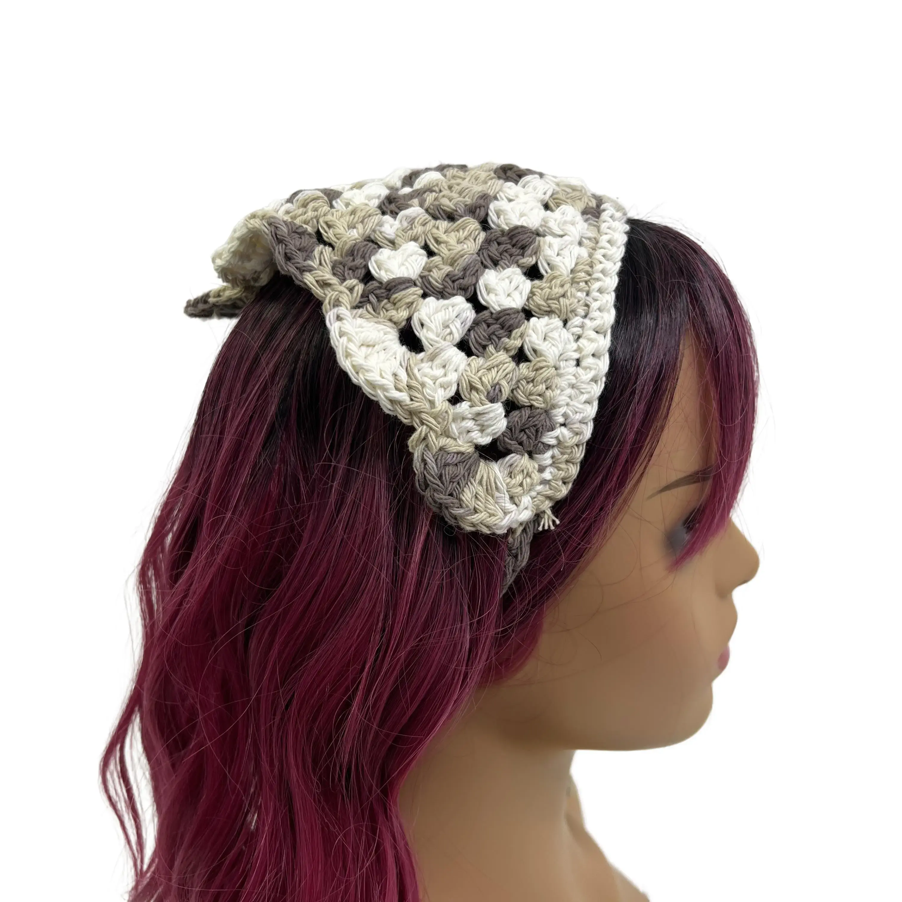 Crochet Boho Headband - Handcrafted Cotton Hair Accessory with Intricate Crochet Pattern, Perfect for Spring Gifts and Mothers Day