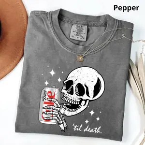 Comfort Colors Halloween Diet Coke Retro T-shirt Cute Skeleton Ghost Diet Coke Halloween Ghost Lover Tee For Gift Idea Streetwear