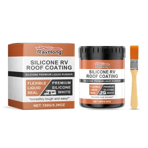 Silicone RV Roof Paint, Camper Roof Repair Wood Board Paint Leak Sealer, Invisible Waterproof Sealant, Durable Waterproof Coating for Rvs, Easy Application