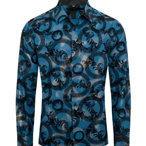 875 b3Elegant ItalianLong Sleeve Shirt for Men, Casual Design - Menswear