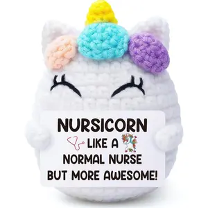 Nurse Appreciation Gifts, Nurses Week Gifts for Women, Crochet Unicorn RN Gift for Nurse Coworker Nursing Student Graduation Gift, Nurses Day Thank You Present Idea for Practitioner LPN Hospital Staff