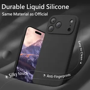 Classic Straight Edge Black iPhone Case, Slim Soft TPU Matte Finish, Precise Cutouts, Anti-Scratch Anti-Drop Shockproof Full Protection Cover for iPhone 17 16 15 14 13 12 11 X/XS/XS Max Pro Pro Max Plus