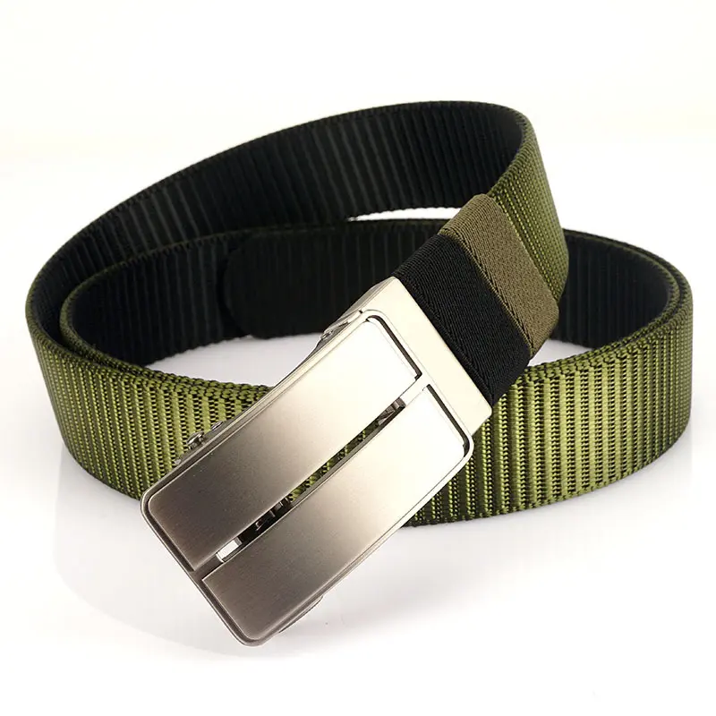 Silver Buckle   Black/Military Green