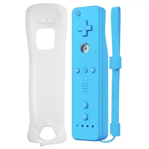 Wii Controller for Nintendo Wii, Wii Remote with Silicone Case and Strap Compatible with Nintendo Wii/Wii Mini Built-in Motion Plus