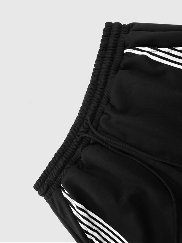 Men's Casual Sporty Long Pants, Star Pattern Side Striped Fashion Sweatpants, Drawstring Wide Leg Loose Fit, All Seasons Wear, Athleisure Style Men's Casual Sporty Long Pants, Star Pattern Side Striped Fashion Sweatpants, Drawstring Wide Leg Loose Fit, All Seasons Wear, Athleisure Style