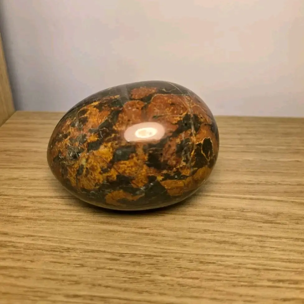 Large Decorative Brown Marbled Egg