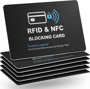 6 Pack RFID Blocking Cards, Safe Guard Card Protector for Debit Credit Card, Passport, RFID Blocker for Wallet Purse, Protection Against Unauthorized Scanning and Data