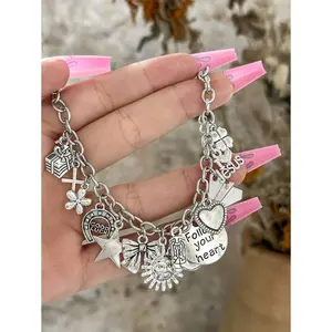 1pc Western Cowboy Style Horseshoe, Butterfly, Star Charm Bracelet With Gift Box, For Women