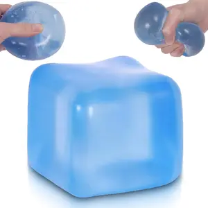 Square Ice Cube Fidget Toy, Ice Cube Squishy Toy, Big Slow Rising Squishies for Sensory Play