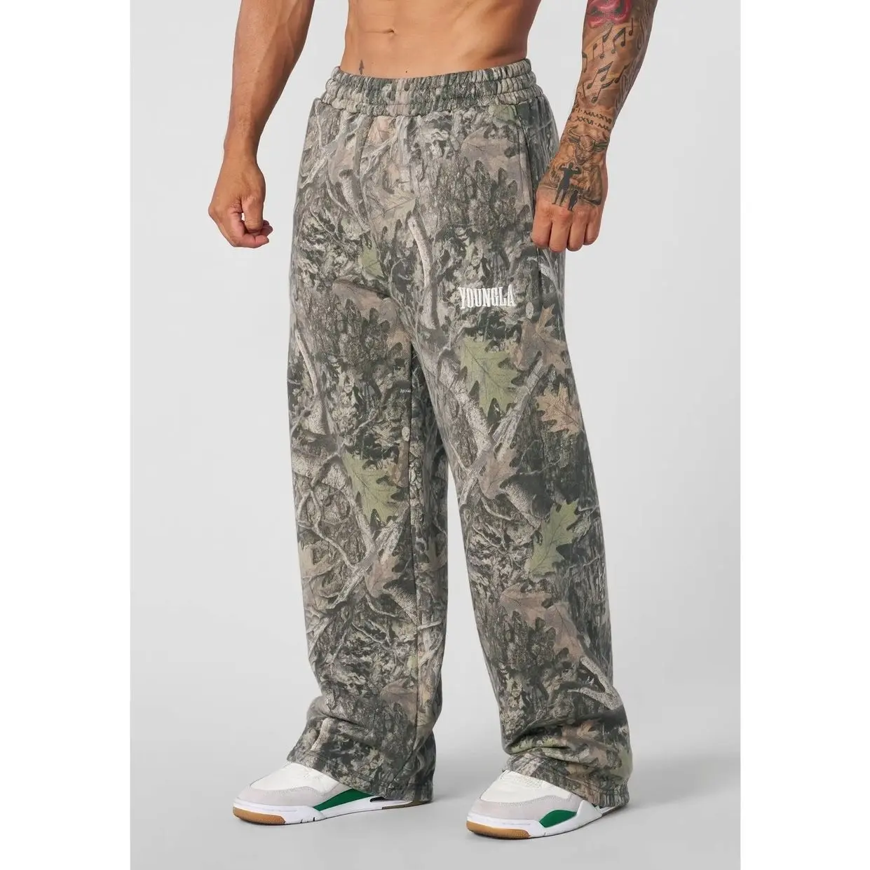 YOUNGLA Essential Fleece Sweatpants, Men's Loose Fit Athletic Joggers, Premium Cotton Blend Workout Pants, Comfortable Everyday Streetwear