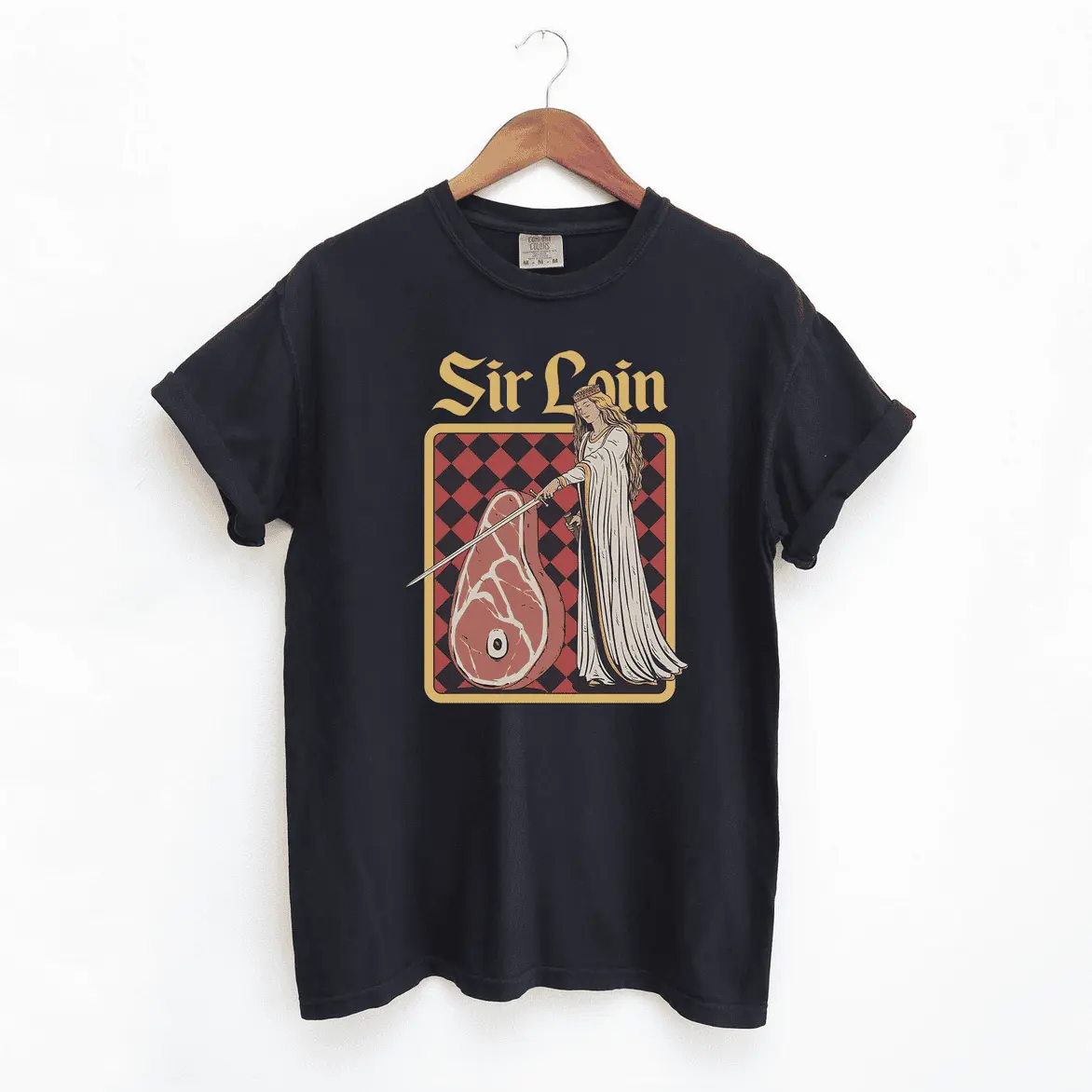 Sir Loin Steak Funny T-Shirt Graphic Tee Meme Vintage Shirt DnD Shirt Cotton Tee Every Season