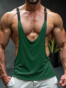 INCERUN Men's Casual Loose Fit Solid Color Tank Top, Perfect for Summer Gym Wear, Comfortable and Stylish, Ideal for Daily, Fitness Workout Vest