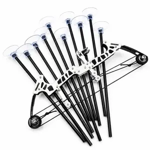 Stainless Steel Recurve Bow and Arrow Set, 1 Set Micro Compound Bow Archery Practicing Shooting Activity for Adults, Outdoor Accessories