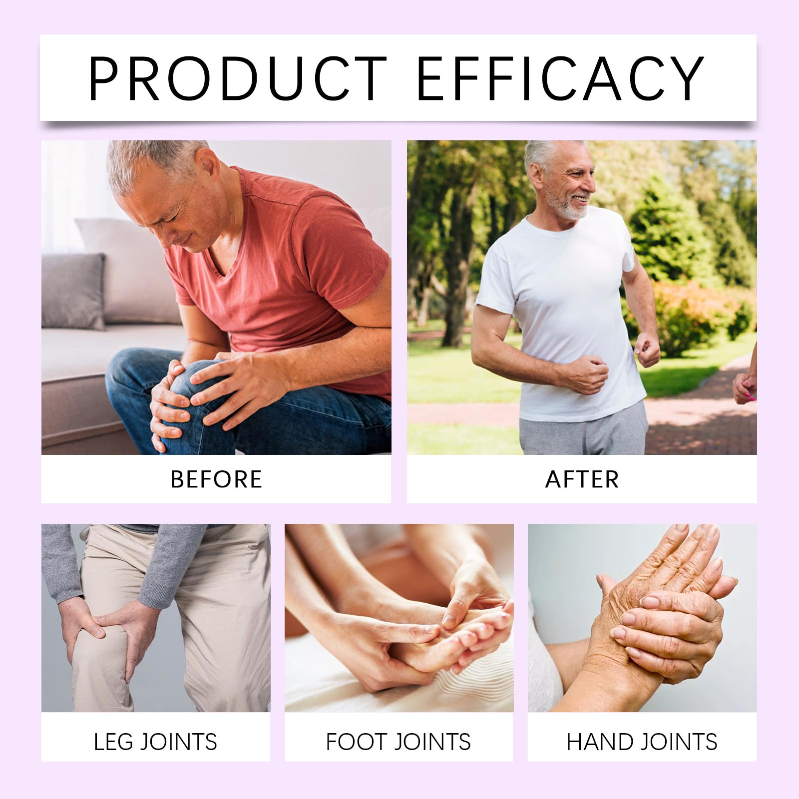 Natural Plant Joint Relief Gel, Gentle Skin-Friendly Massage Cream for Men & Women