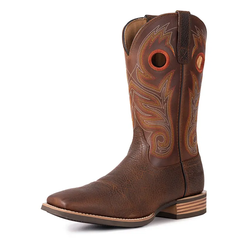 Genuine Leather】Palitutu Cowboy boots For Men Square Toe  display picture 1