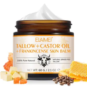 Christmas GRASS-FED GRASS FINISHED BEEF TALLOW + CASTOR + FRANKINCENSE SKIN BALM, Body Moisturizer, Nourishes & Hydrates, Beeswax, Castor Oil, Frankincense Oil, Intensely Moisturizes, Calms Irritated Skin, Tightens and Firms Skin