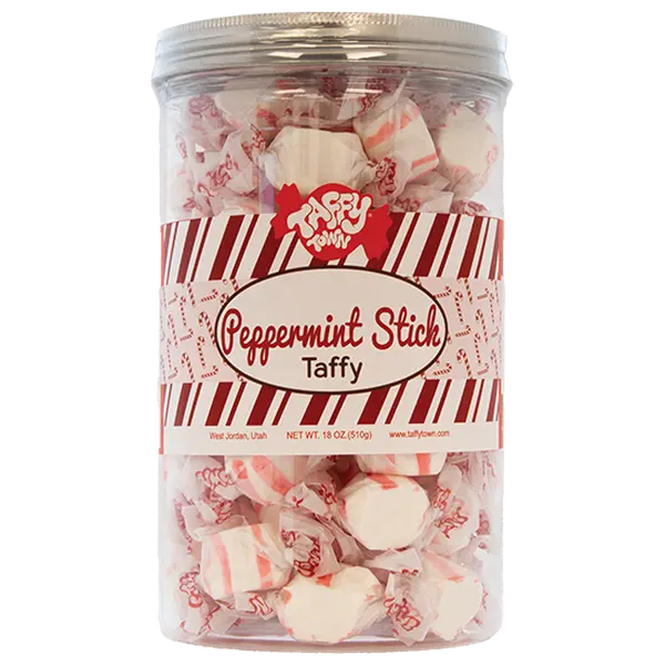 Peppermint Stick Taffy Canister (18 oz.)
