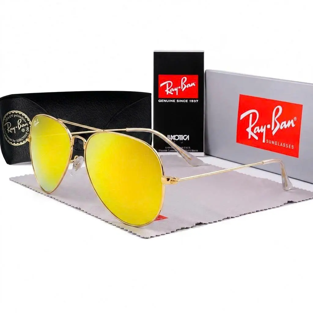 Ray-Ban Lightweight Aviator Polarized Sunglasses for Men Women UV Protection Outdoor Use