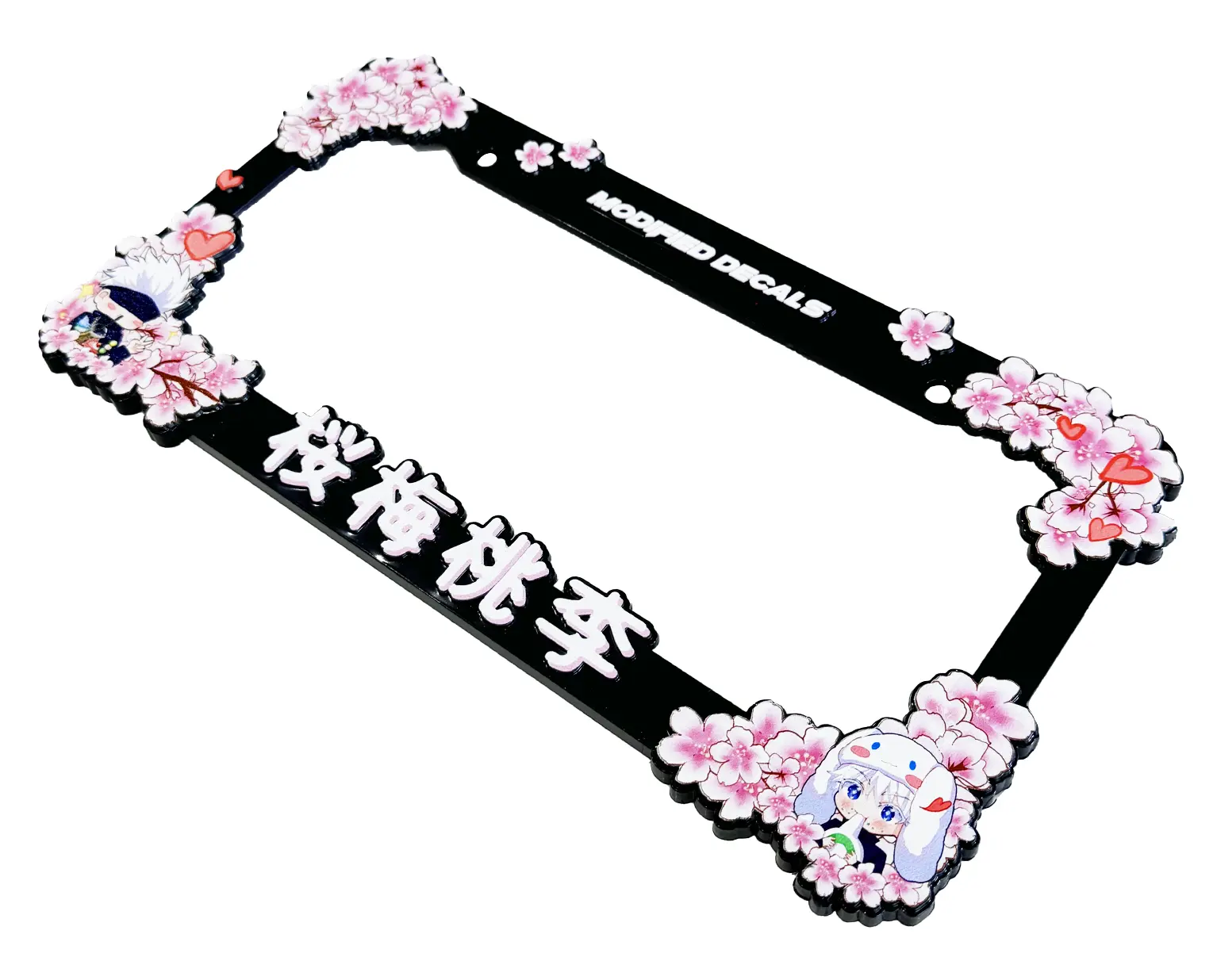 Gojo Sakura JJK License Plate Frame - Easy Installation Gojo Sakura JJK License Plate Frame - Easy Installation