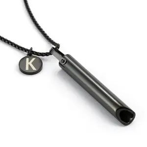 Stainless Steel Breathing Necklace,Mindful Breathlace Nnecklace,Strong Chain - Breathing Necklace for Breathwork,Anxiety Stress Relief Meditation Tools-K
