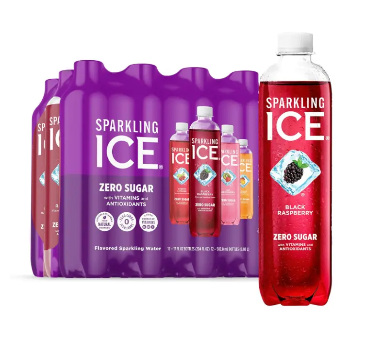 Sparkling Ice Purple Variety Pack, Flavored Water, Zero Sugar, with Vitamins and Antioxidants, 17 fl oz, 12 count (Black Raspberry, Cherry Limeade, Orange Mango, Kiwi Strawberry)