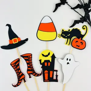 Halloween Cupcake Toppers, Halloween Party Decortaions, Spooky Theme Party, Ghost Cupcake Toppers, Halloween Cake Toppers, Witch Decorations, Haunted House Cupcakes, Black Cat Halloween Toppers, Spooky One, Two Spooky, Custom Party Decor, Happy Halloween