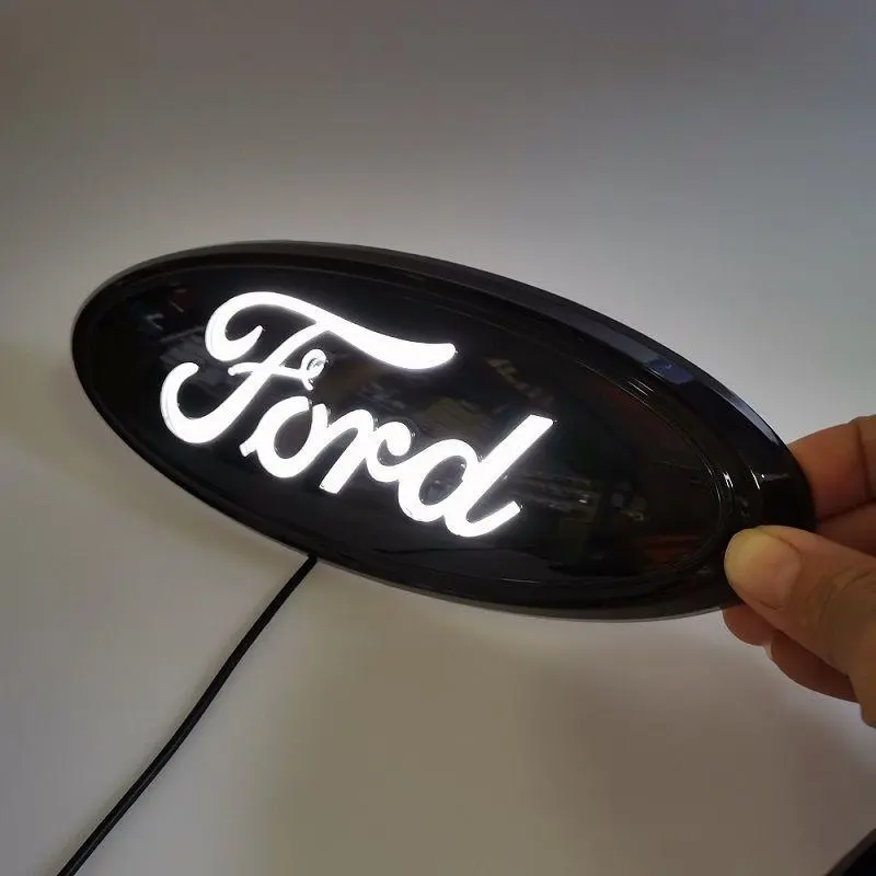 RGB LED Ford Emblem Light, Color Changing Front Grille Badge for F-150 Raptor Edge Explorer Everest,Easy Install,  Waterproof Car Logo Rear Trunk Ford Logo Front Grille Logo Hood Badge Emblem Auto Replacement Accessories