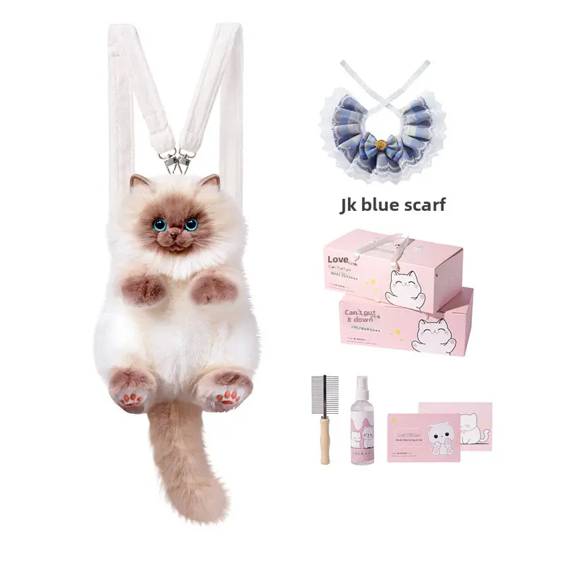 Cute Siamese (Medium Size) + JK Blue Scarf