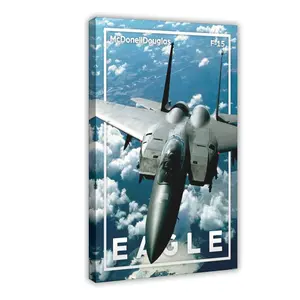 F15 Eagle Canvas Poster Wall Art for Home Bedroom Office Dorm Room Decor