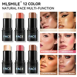 3 pack of high gloss repair stick set brighten concealer trim contour powder blusher stick MLSMILE