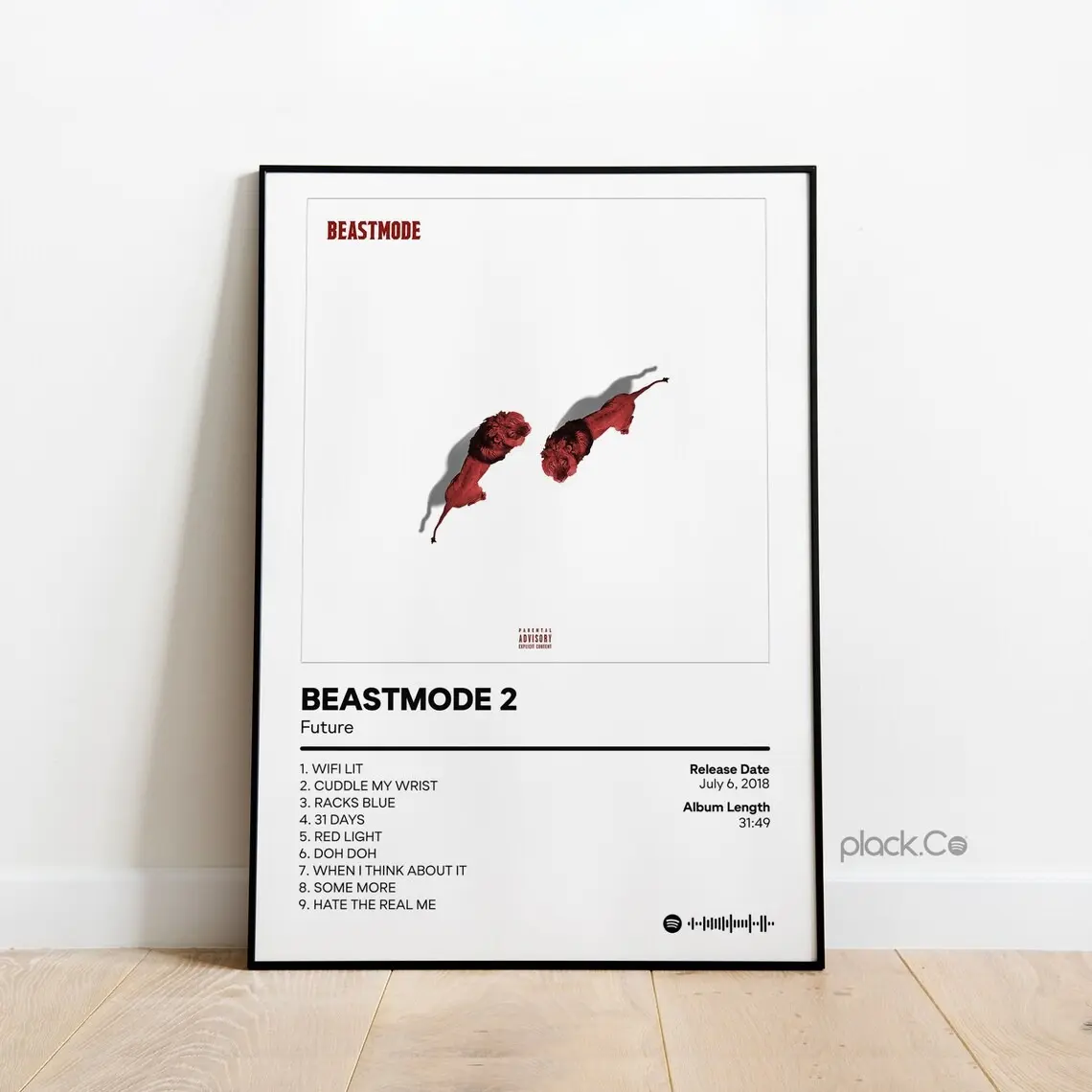 Future - Beastmode 2 - Hip Hop Album Poster - Custom Album Cover - Future Rapper - Custom Album Poster - Future Print - Gift Ideas