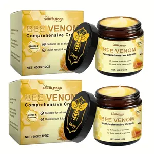 2pcs Bee Venom Moisturizing Cream contains natural ingredients such as glycerin, bee venom, and vitamin E - moisturizing the neck, smooth and easy to absorb, deeply moisturizing, improving the skin, and providing gentle hydration throughout the day - suit