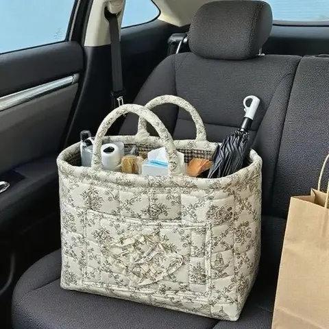 Car Storage Basket Organizer - Durable, Space-Saving Multi-Purpose Auto Accessories, Cool Stuff for Car Interior Home Organizer Storage Bag