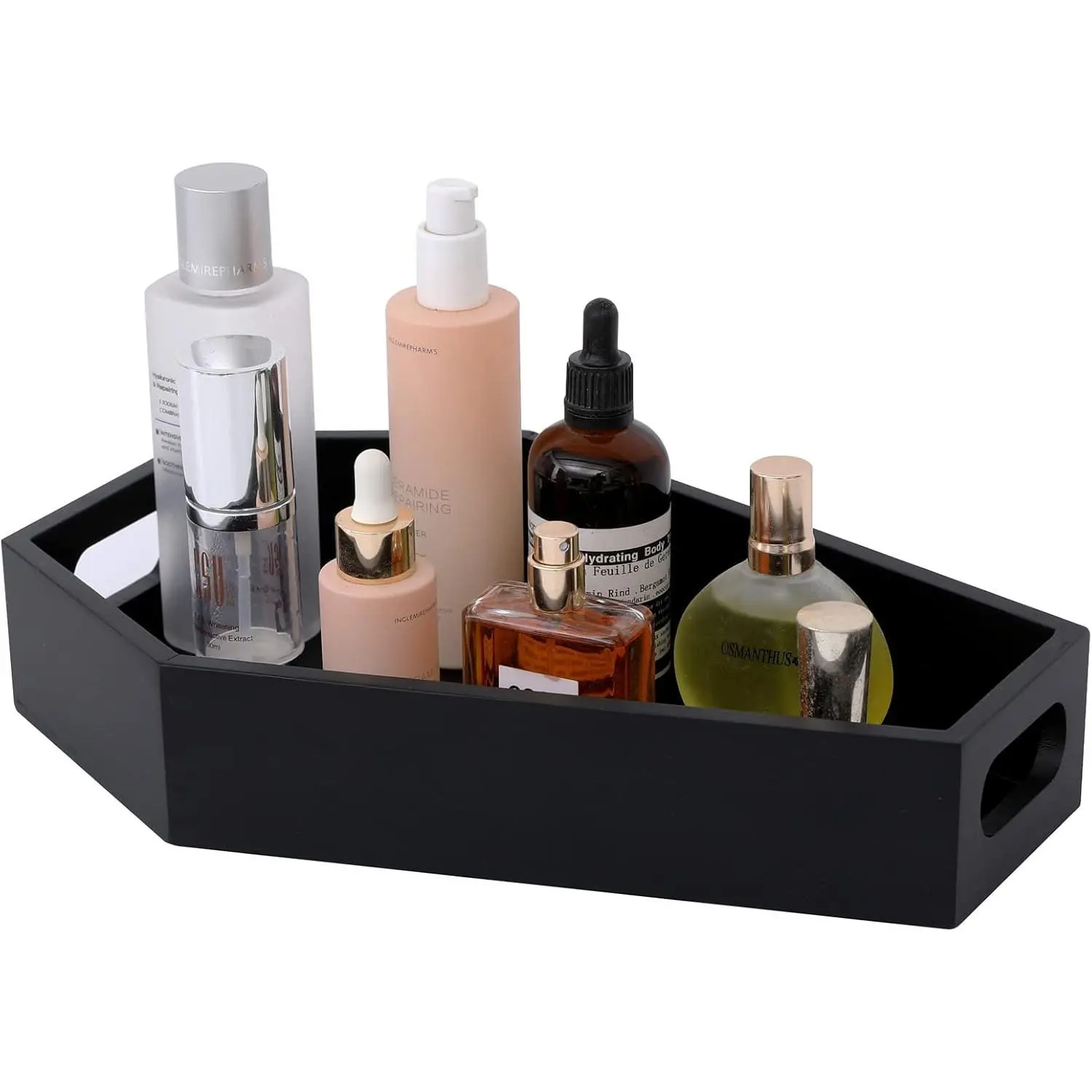 Black Gothic Coffin Shape Wooden Makeup Storage Organizer Box - Vanity, Bathroom Decor, Witchy Gifts for Women