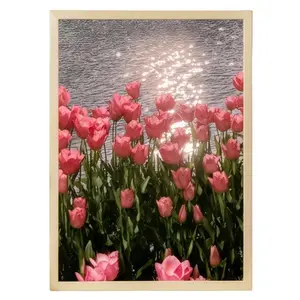 Adult DIY 5D Diamond Painting Set, Handicraft, Peaceful Waterfront Tulip Design, Round Acrylic Diamond, Perfect for Creative Relaxation and Unique Gifts, Diamond Painting Kit