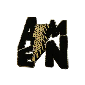 Cheetah Lightning Bolt "AMEN" Patch