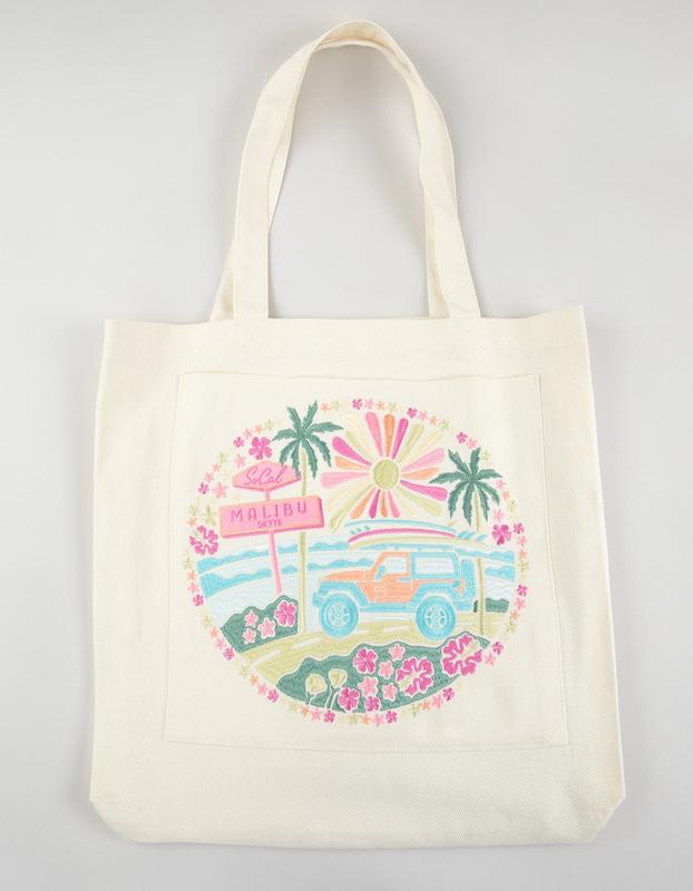 MALIBU SKYYE So Cal Embroidered Tote Bag