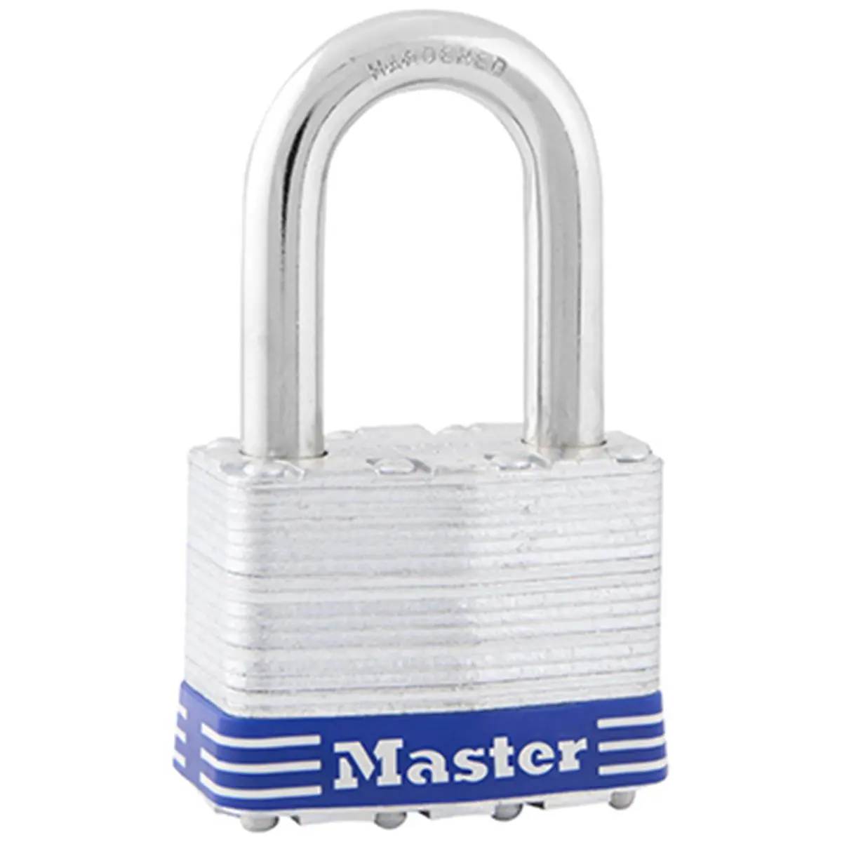 212 MAIN Industrial Heavy-Duty Laminated Steel Padlock (5DLF Model) - 2 in. Shackle, Blue Bumper Security Lock, 4 Pin Tumbler for Motorcycles, Heavy-Duty Doors
