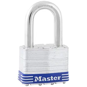 212 MAIN Industrial Heavy-Duty Laminated Steel Padlock (5DLF Model) - 2 in. Shackle, Blue Bumper Security Lock for Motorcycles, Heavy Duty Door Locks