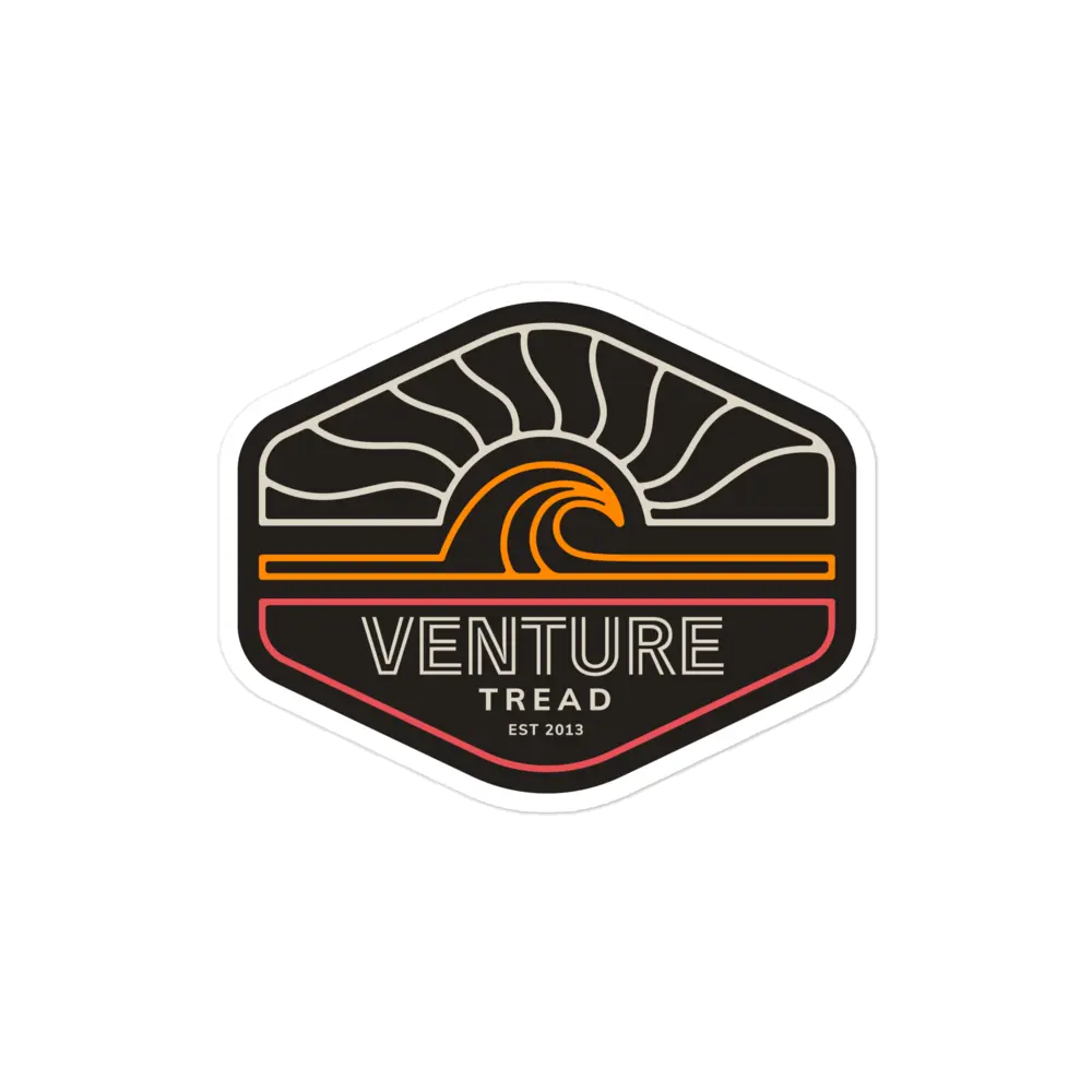 VT Wave Decal - Decorative Sticker for Home Decor with Smooth Border and Orange Wave Design