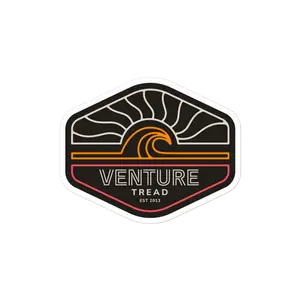 VT Wave Decal - Decorative Sticker for Home Decor with Smooth Border and Orange Wave Design