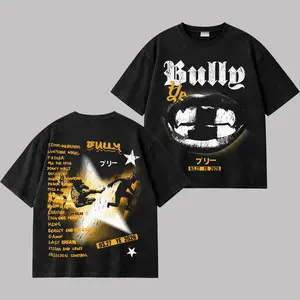 Ye - “Bully” Album Washed T-Shirt, Hip Hop Rap Graphic Tee, Vintage Washed Cotton Shirt, Kanye Inspired Streetwear Oversized Unisex, Gift For Rap Music Fans, Rap Event Outfit